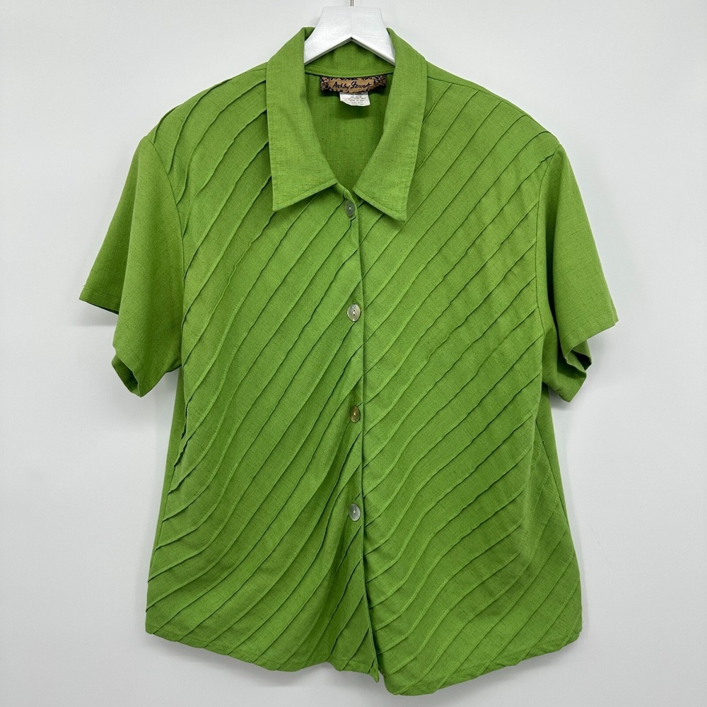 Vintage Ashley Stewart Jacket Top Shirt Size 16W Linen Blend Lagenlook‎ Beachy
